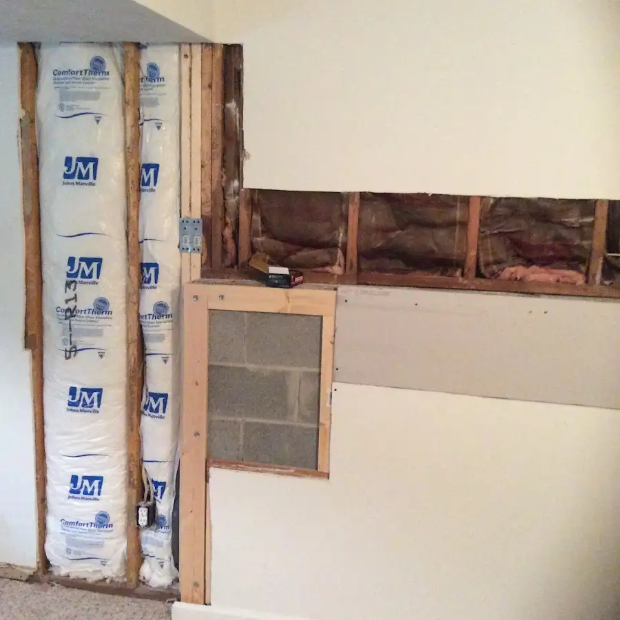 Wall insulation replacement during Contents Cleaning & Restoration in Olathe